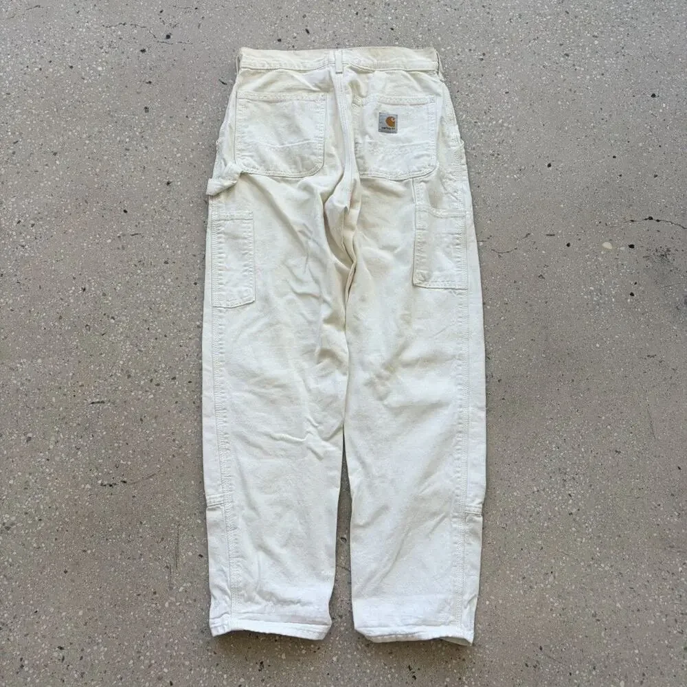 Vintage 90s Carhartt White Workwear Double Knee Pants 28x28